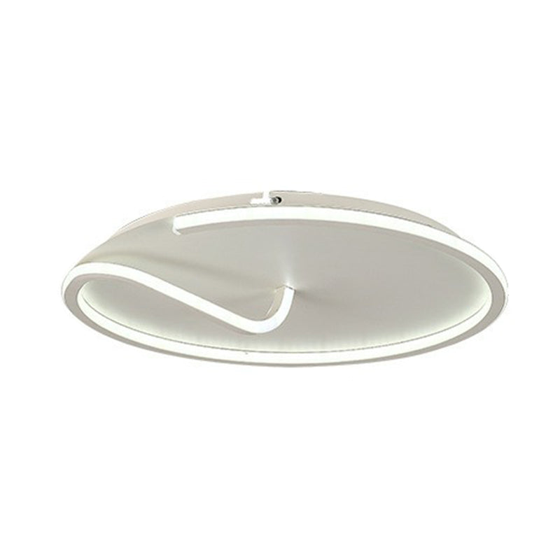 Minimalist Aluminum LED Flush Mount Lighting for Study Room