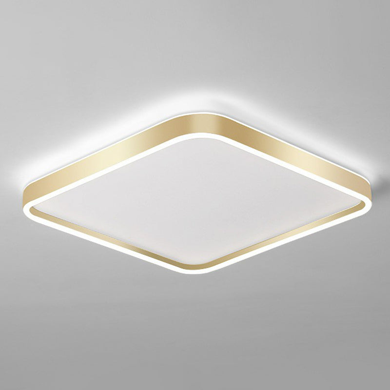 Minimalist Gold LED Geometric Flush Mount Lighting Fixture