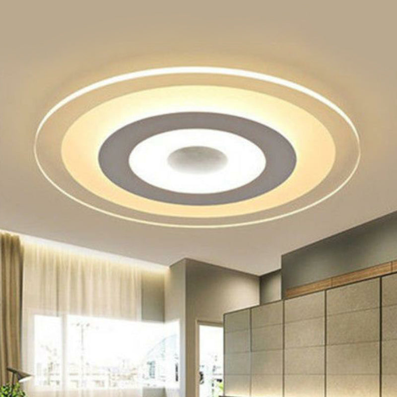 Modern Extra-Thin Led Flush Mount Acrylic Ceiling Light - Clear & Sleek / 16.5 2 Color