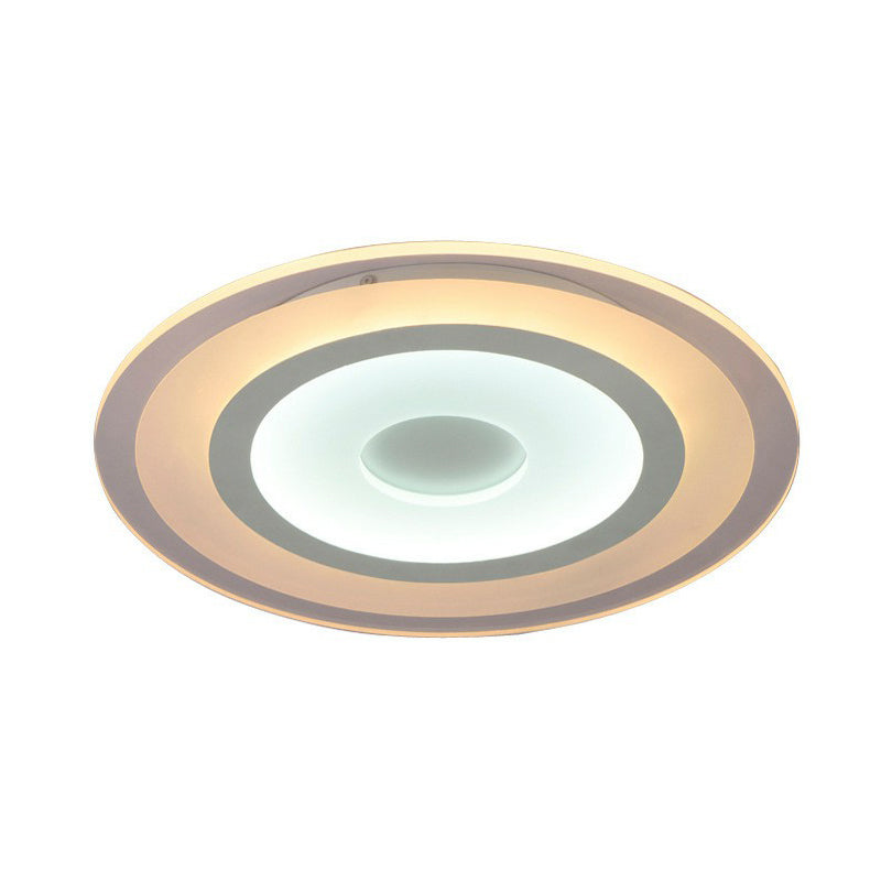 Modern Extra-Thin Led Flush Mount Acrylic Ceiling Light - Clear & Sleek