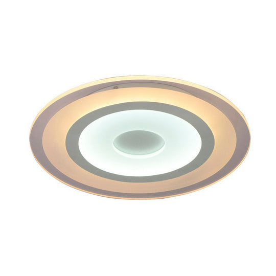 Modern Extra-Thin Led Flush Mount Acrylic Ceiling Light - Clear & Sleek