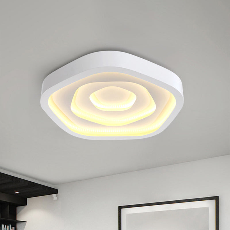 Modern Led Acrylic Flush Mount Ceiling Light - Perfect For Living Rooms