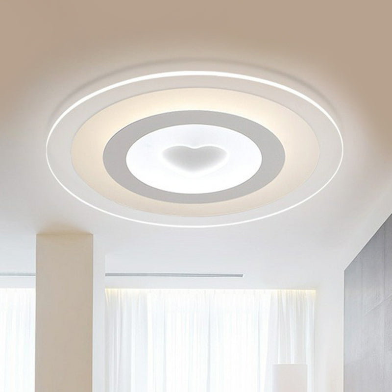 Clear Acrylic Ultra-Thin Flush Mount Ceiling Light - Simple LED Flush Mount Fixture for Living Room