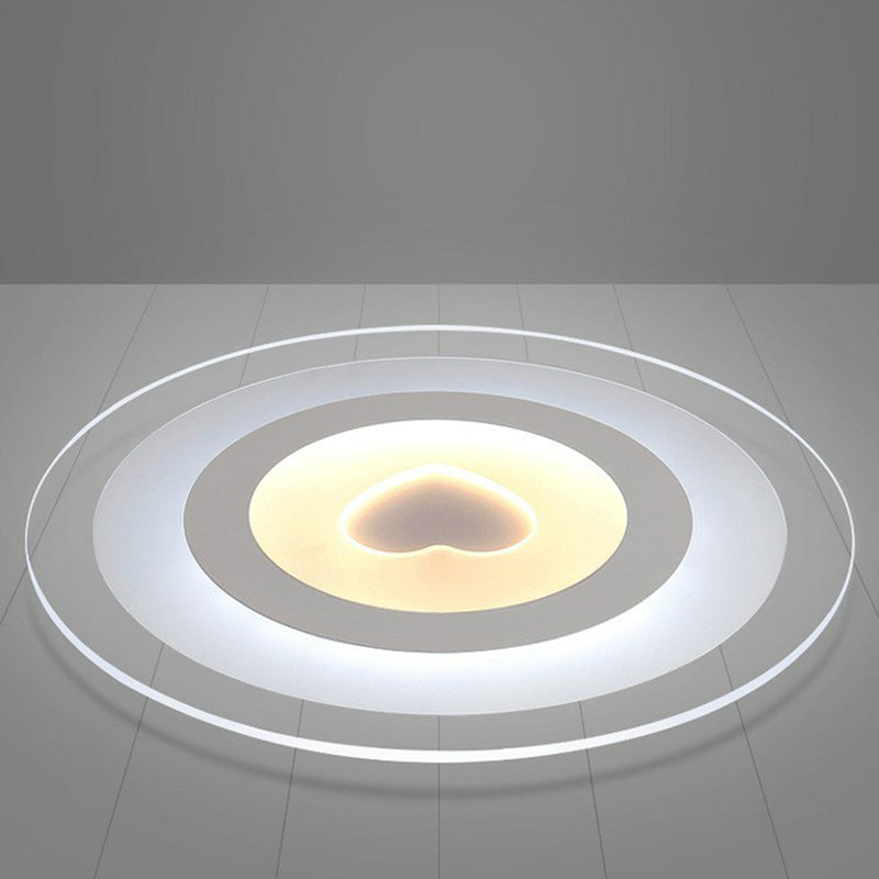 Clear Acrylic Ultra-Thin Flush Mount Ceiling Light - Simple LED Flush Mount Fixture for Living Room