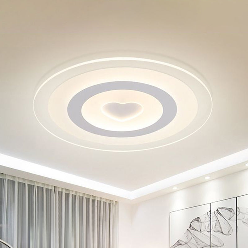 Clear Acrylic Ultra-Thin Flush Mount Ceiling Light - Simple LED Flush Mount Fixture for Living Room