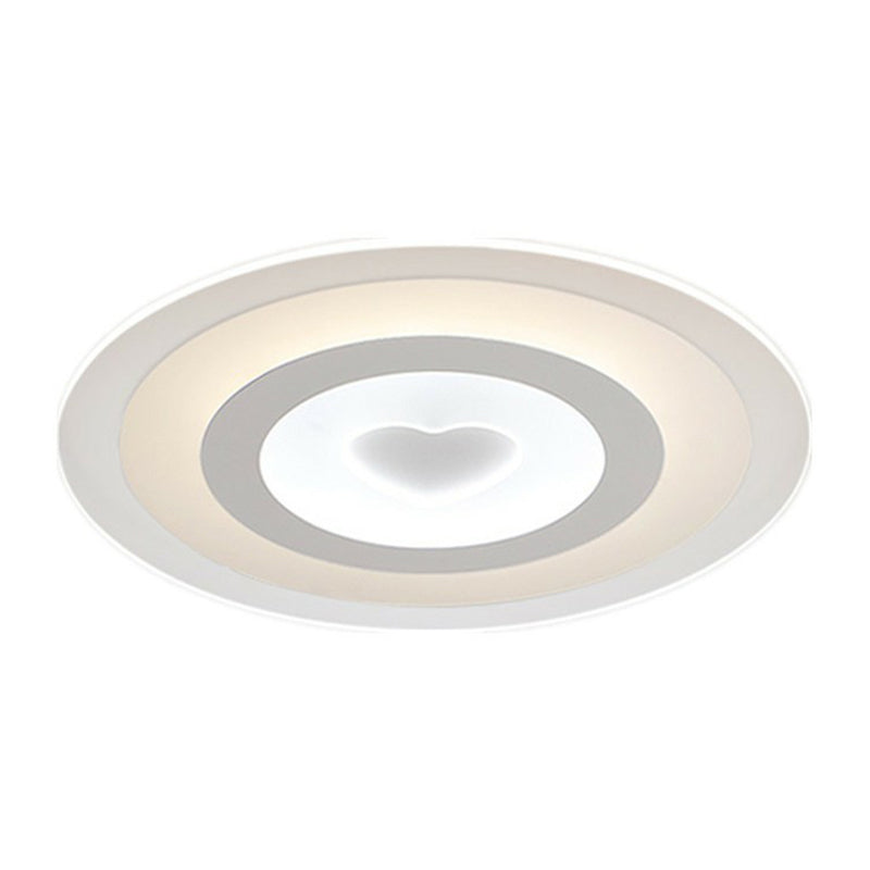 Clear Acrylic Ultra-Thin Flush Mount Ceiling Light - Simple Led Fixture For Living Room