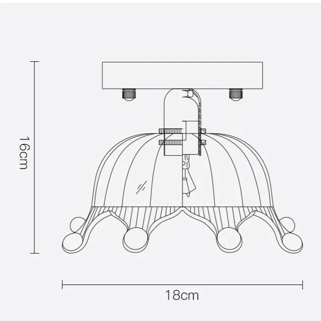 Nordic Creative Corridor Balcony Crown Copper Ceiling Lamp