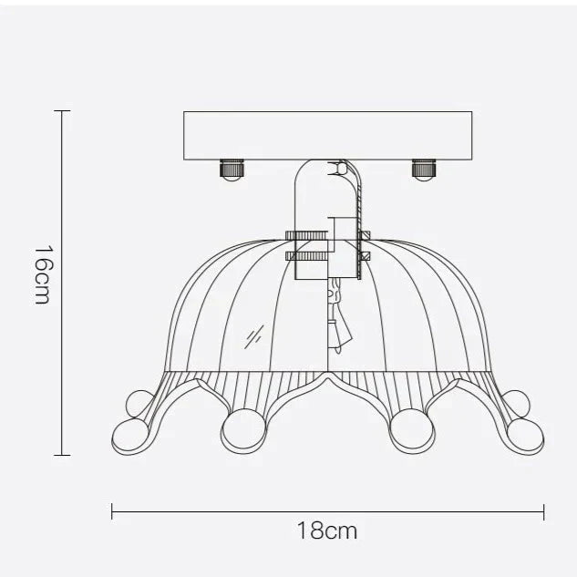 Nordic Creative Corridor Balcony Crown Copper Ceiling Lamp