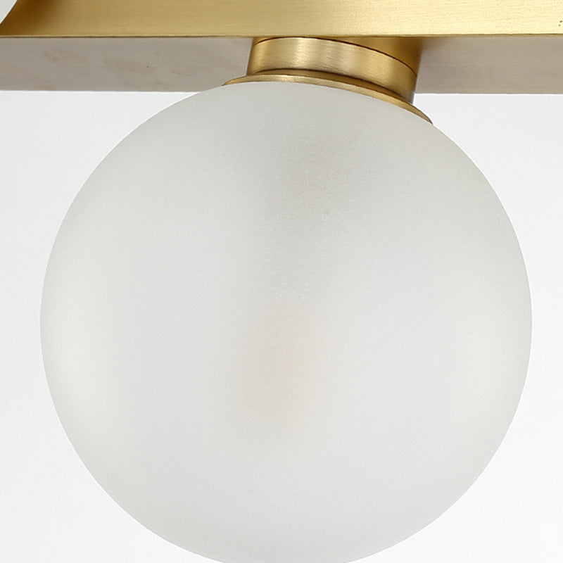 Traditional Spherical Frosted Glass Pendant Light - Gold 7/12 Lights Dining Room Island Lighting