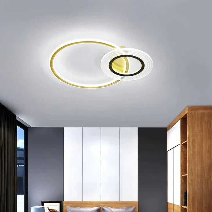 Modern Simple Circle Warm Room Living Room Led Ceiling Lamp