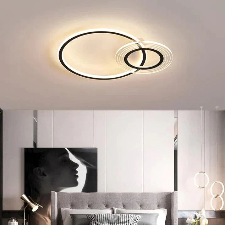 Modern Simple Circle Warm Room Living Room Led Ceiling Lamp