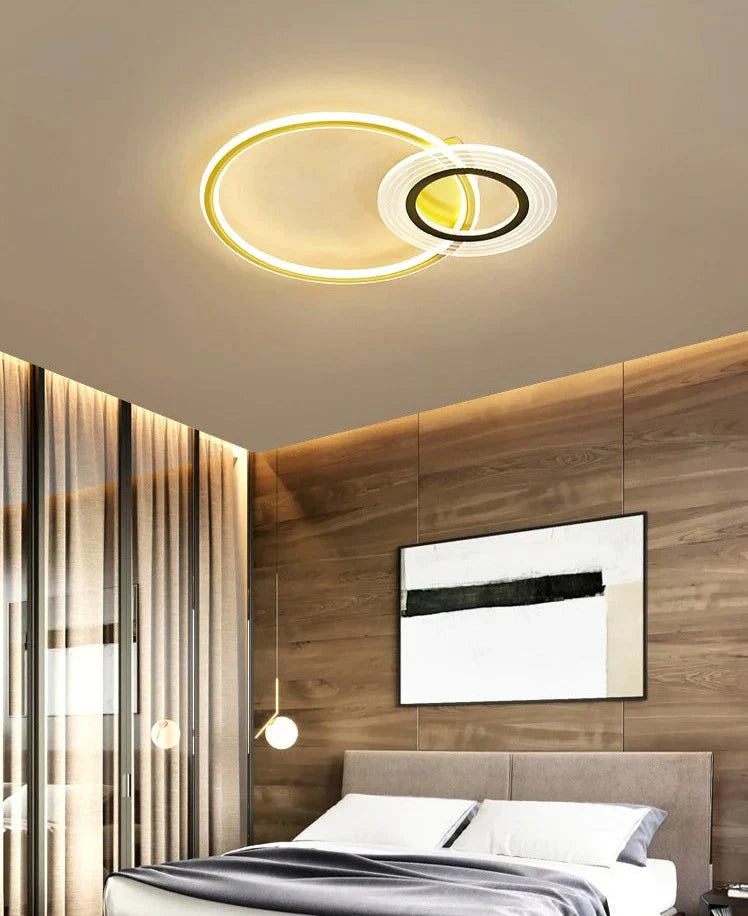 Modern Simple Circle Warm Room Living Room Led Ceiling Lamp