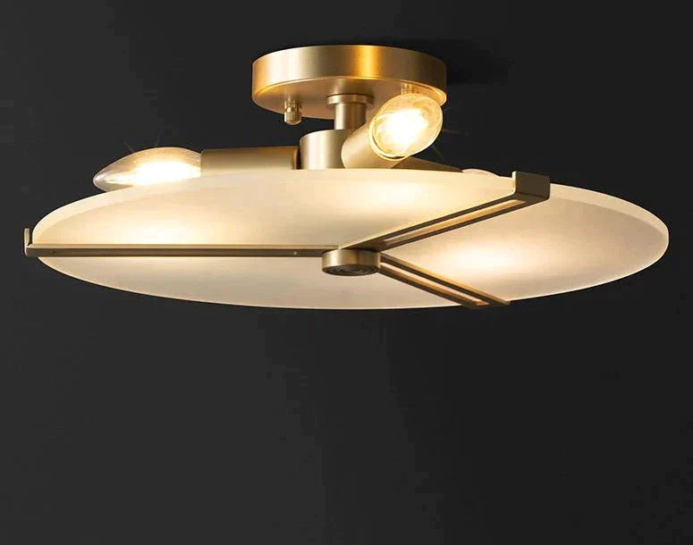 Nordic Modern Light Luxury Study Living Room Copper Ceiling Lamp