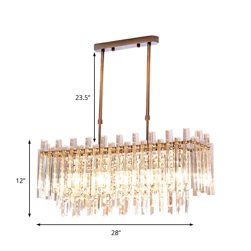 Modern Chrome Chandelier: 5-Light Dining Room Pendant With Prism Crystal