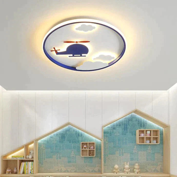 Creative Cloud Plane Bedroom Ceiling Lamp