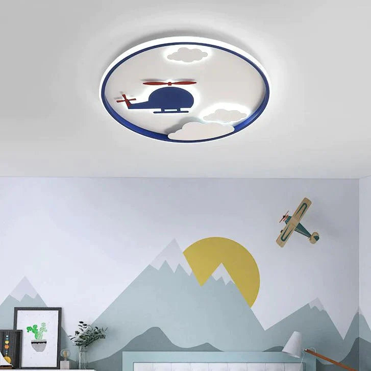 Creative Cloud Plane Bedroom Ceiling Lamp