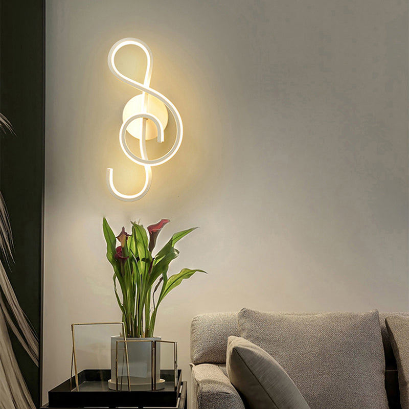 White Shaded Led Wall Light For Living Room - Simplicity Meets Acrylic Mount Lighting / E