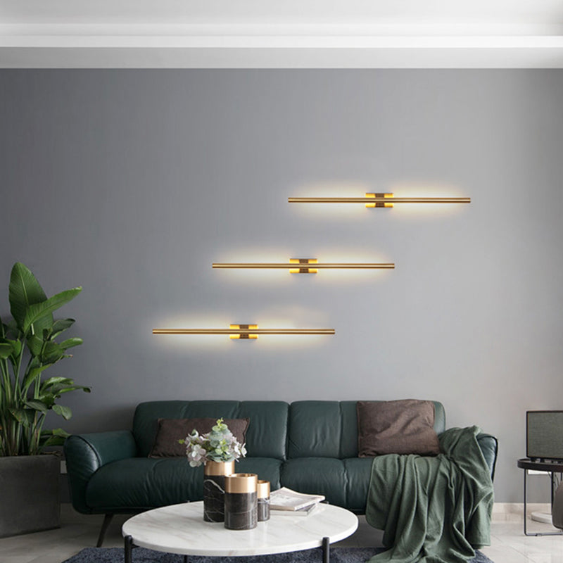 Modern Led Wall Mount Light - Linear Shape Acrylic Design For Living Room