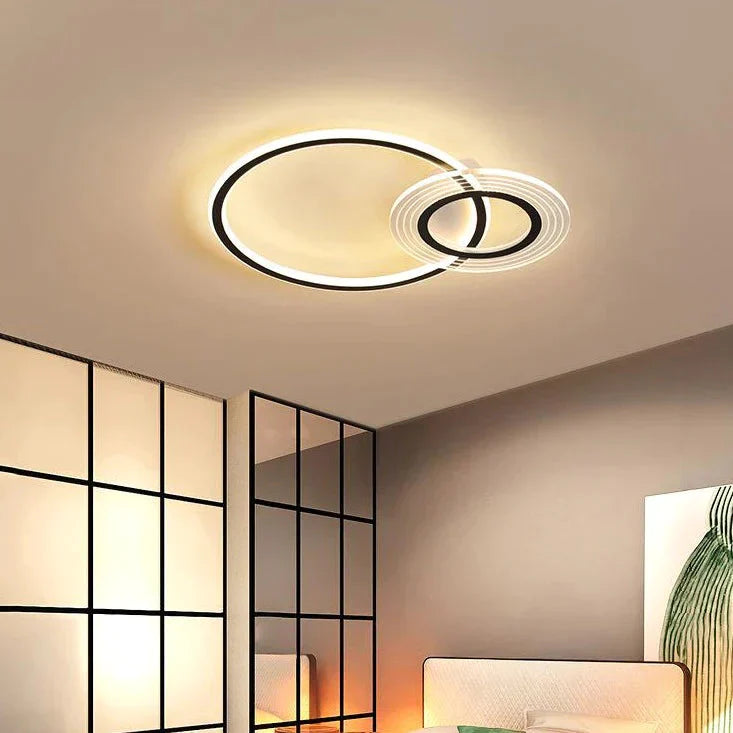 Modern Simple Circle Warm Room Living Room Led Ceiling Lamp