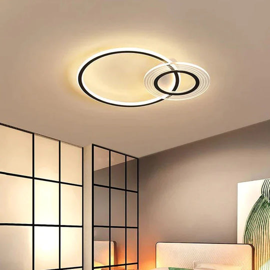 Modern Simple Circle Warm Room Living Room Led Ceiling Lamp