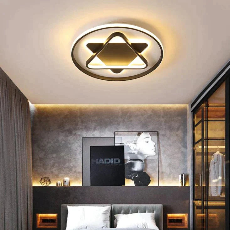 Nordic Minimalist Five-Pointed Star Light Bedroom Ceiling Lamp