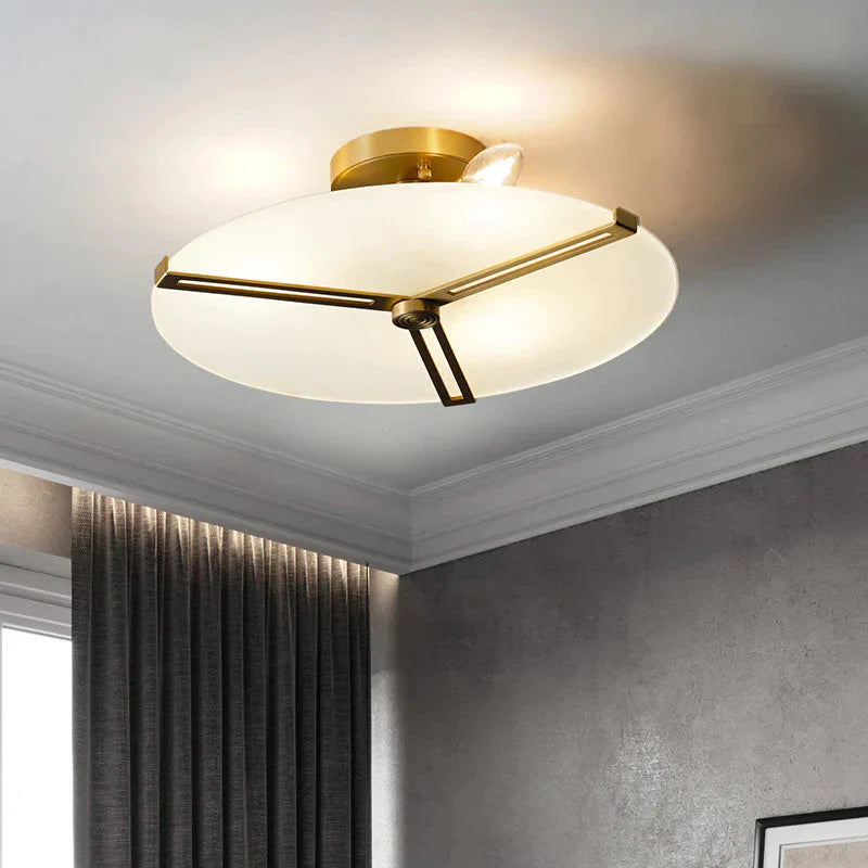 Nordic Modern Light Luxury Study Living Room Copper Ceiling Lamp