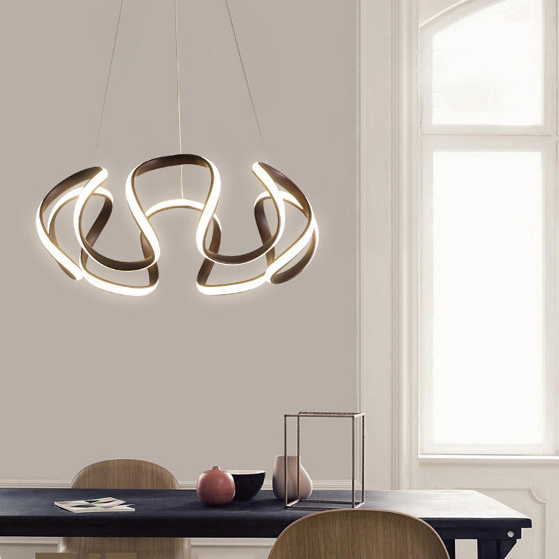 Minimalist Flower Chandelier: Acrylic LED Pendant Light for Living Room