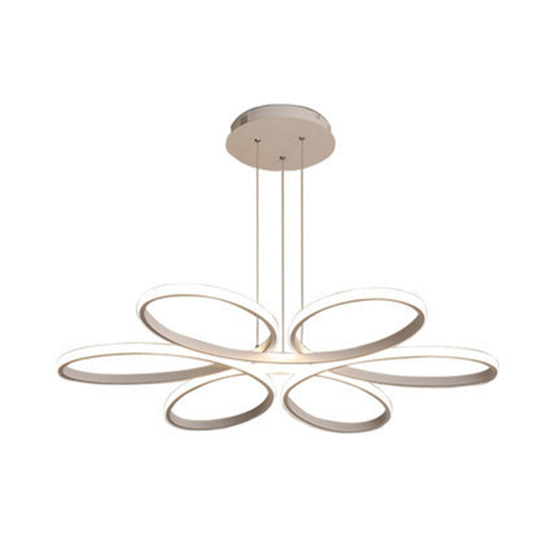 Nordic Floral Led Ceiling Chandelier - Metallic Living Room Light Fixture