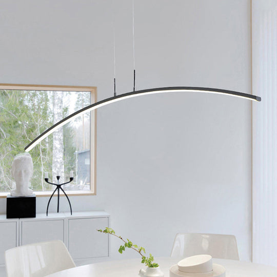 Modern Arched Led Pendant Light - Acrylic Dining Room Island Lighting