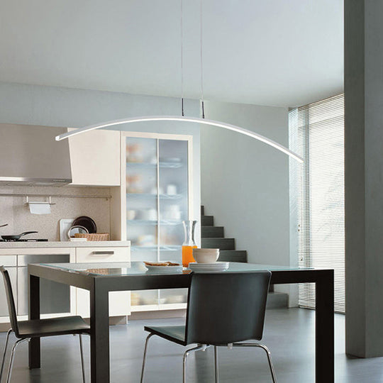 Modern Arched Led Pendant Light - Acrylic Dining Room Island Lighting