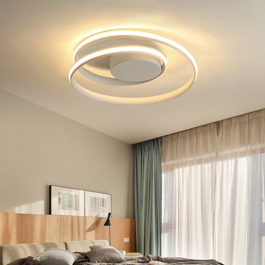 Minimalist Aluminum Led Ceiling Light With Seamless Curve Mounting