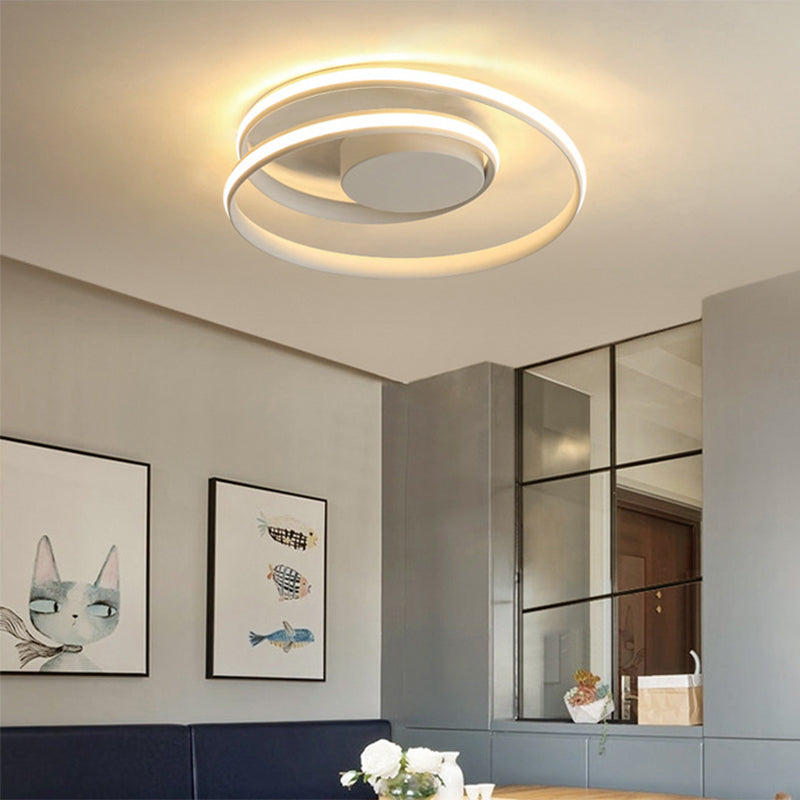 Minimalist Aluminum Led Ceiling Light With Seamless Curve Mounting