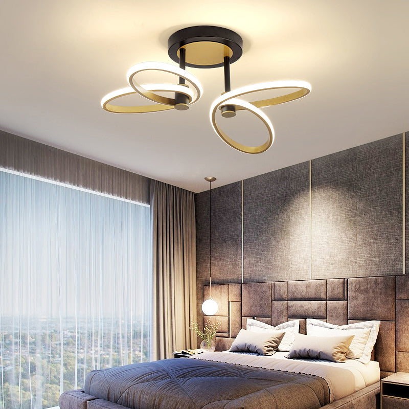 Modern Led Butterfly Flush Ceiling Light In Gold With Acrylic Finish For Living Room 2 / White