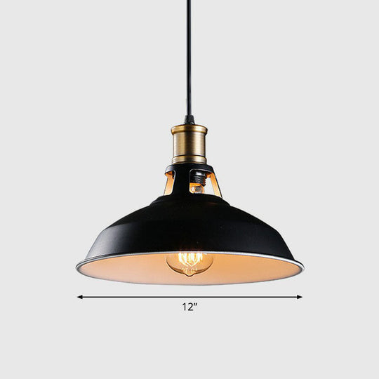 Iron Dome Shade Pendant Light - Simplicity And Elegance For Restaurants 1 Bulb Lighting Fixture