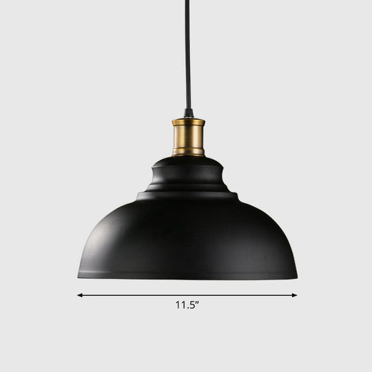 Iron Dome Shade Pendant Light - Simplicity And Elegance For Restaurants 1 Bulb Lighting Fixture