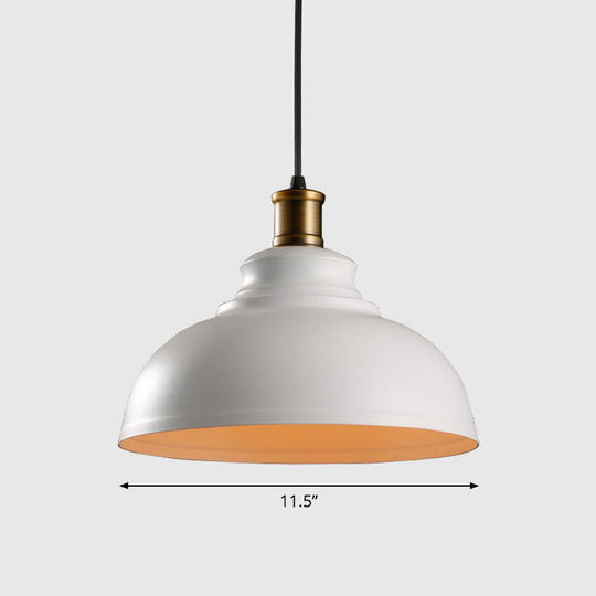 Sleek Iron Dome Pendant Light Fixture with Simplicity Design - Ideal for Restaurants (1 Bulb)