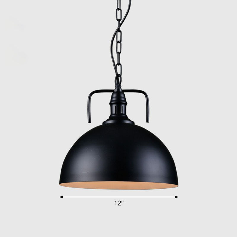 Iron Dome Shade Pendant Light - Simplicity And Elegance For Restaurants 1 Bulb Lighting Fixture