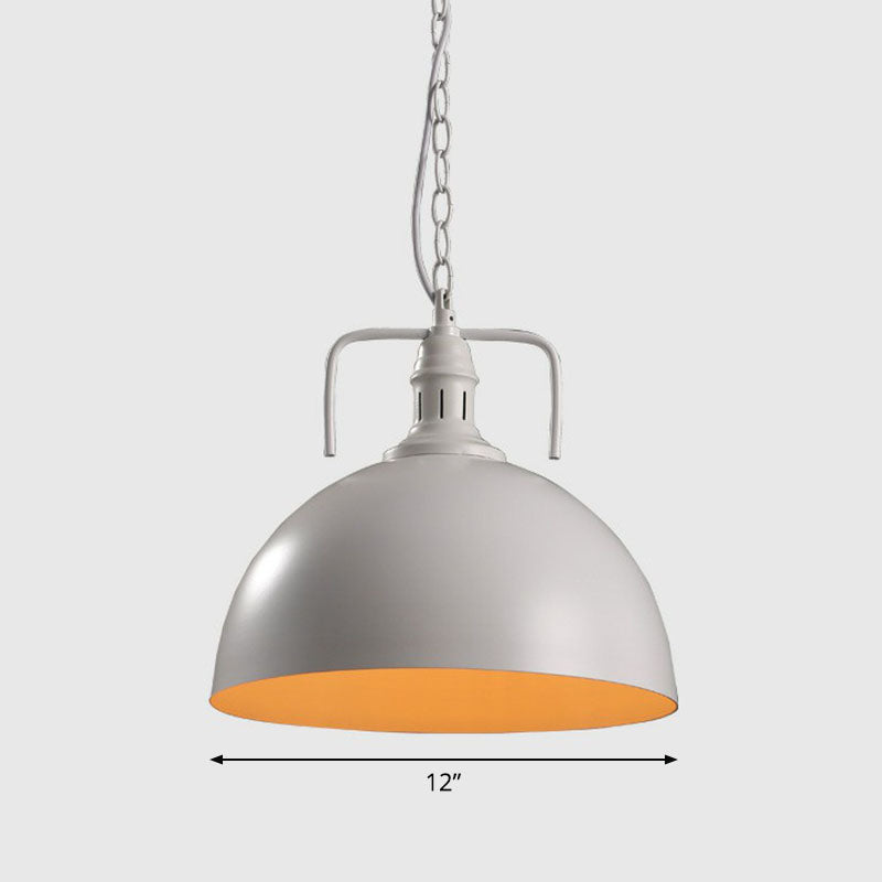 Iron Dome Shade Pendant Light - Simplicity And Elegance For Restaurants 1 Bulb Lighting Fixture