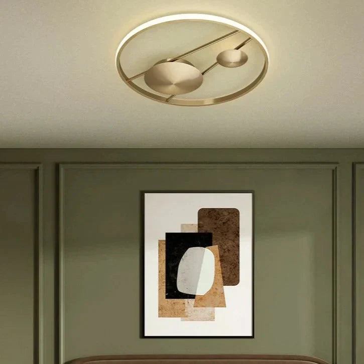 Nordic Luxury Bedroom Living Room Copper Ceiling Lamp