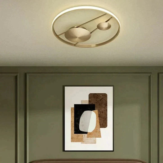 Nordic Luxury Bedroom Living Room Copper Ceiling Lamp