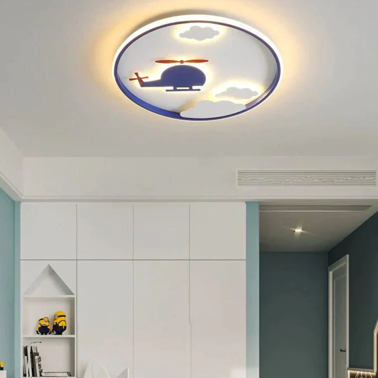 Creative Cloud Plane Bedroom Ceiling Lamp