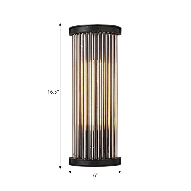 Modern Black Crystal Wall Sconce 1-Light For Stylish Living Room