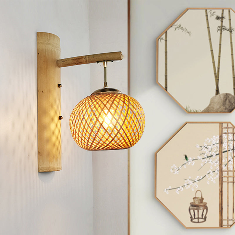 Modern Handmade Bamboo Wall Light For Corridor