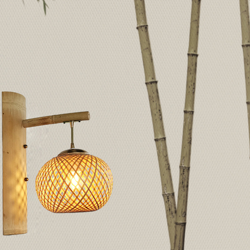 Modern Handmade Bamboo Wall Light For Corridor