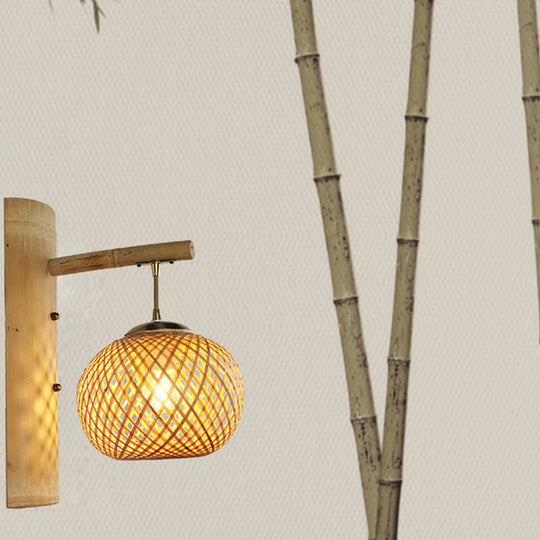 Modern Handmade Bamboo Wall Light For Corridor