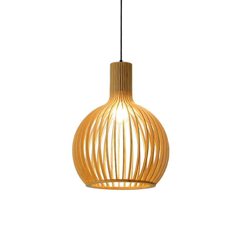 Modern Wood Geometric Pendant Light for Restaurant Ceilings