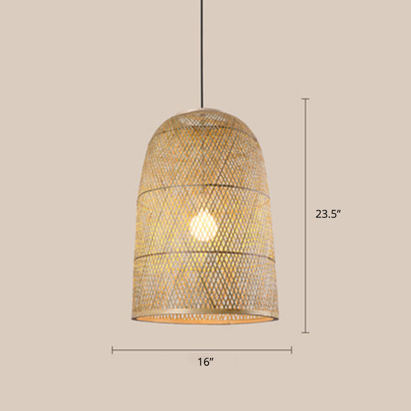 Bamboo Pendant Ceiling Light For Minimalist Restaurants