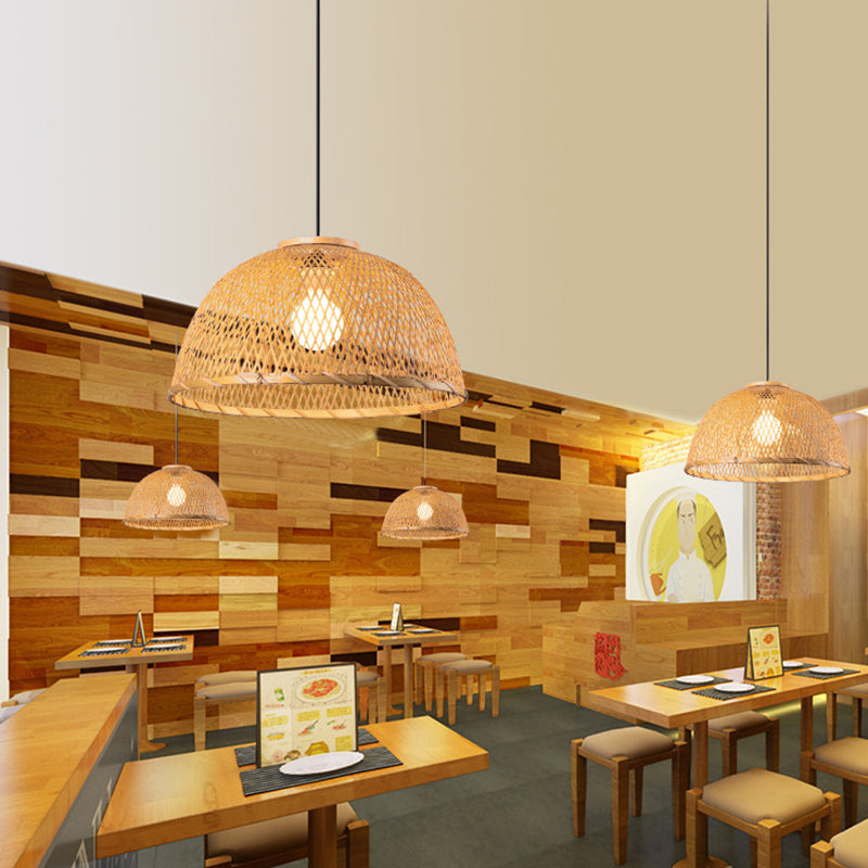 Bamboo Pendant Ceiling Light For Minimalist Restaurants