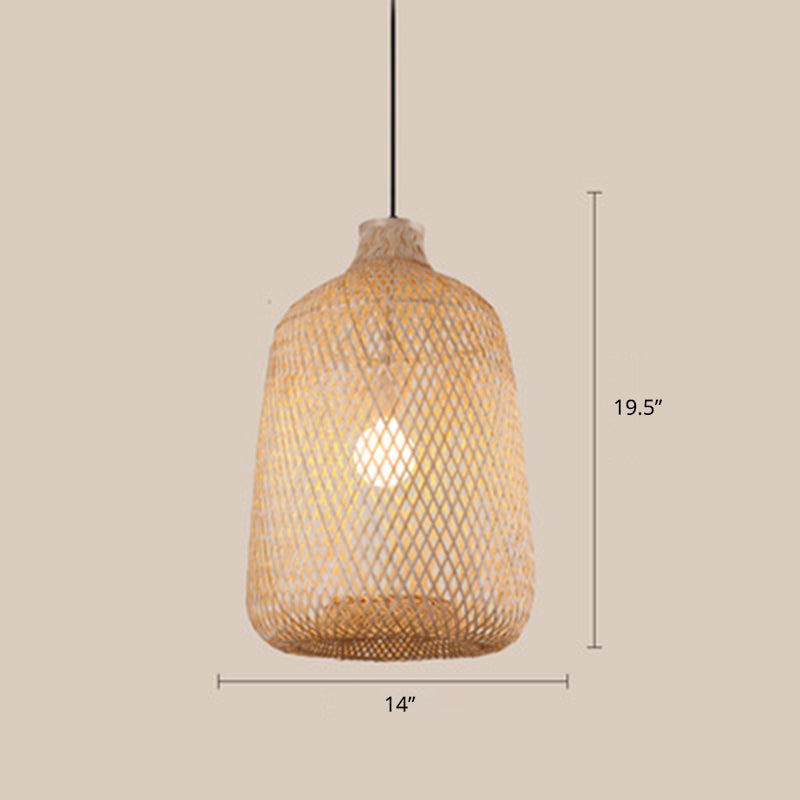 Bamboo Pendant Ceiling Light For Minimalist Restaurants