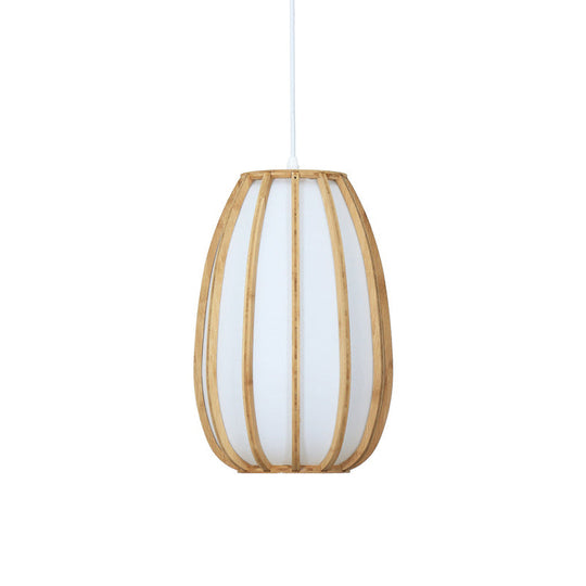 South-East Asia Bamboo Barrel Ceiling Pendant Light For Restaurants